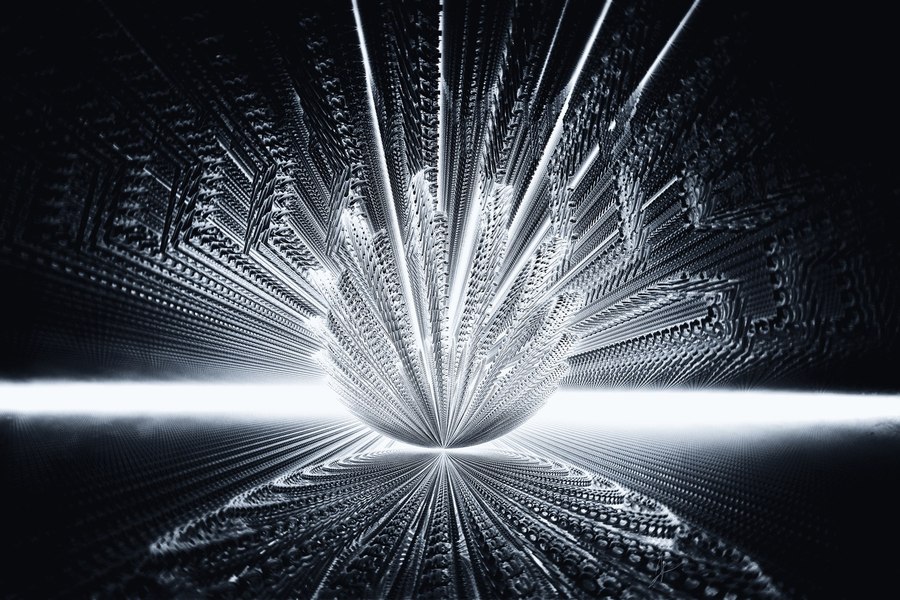 Argent Bloom — a silver-white burst of fine filaments.